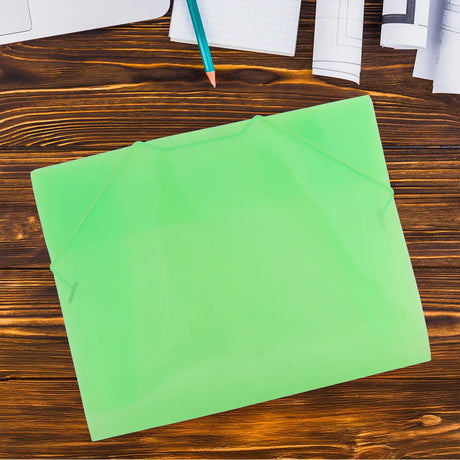 Carpeta Tipo Sobre con Asa, Color Verde
