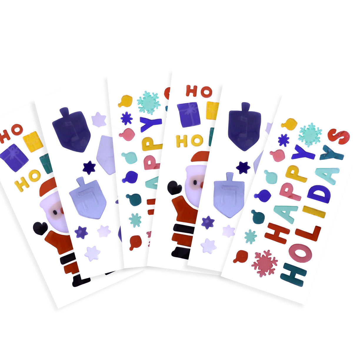 Set de 3 Hojas con Stickers Navideños