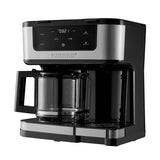Faberware, Cafetera 2 En 1, color Negro Con Plata