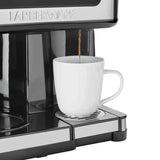 Faberware, Cafetera 2 En 1, color Negro Con Plata