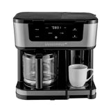Faberware, Cafetera 2 En 1, color Negro Con Plata