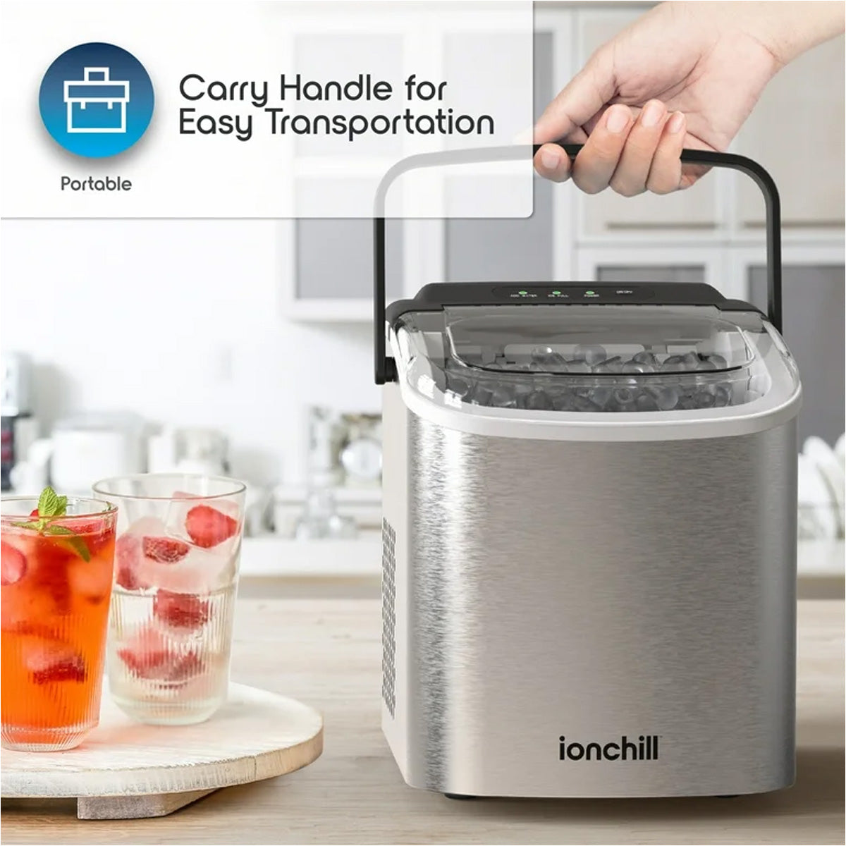 Máquina Portátil para Hacer Hielo, IonChill