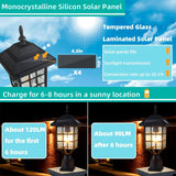 Lámpara Solar de Poste Impermeable para Exteriores, Zinnze