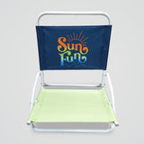 Silla de Playa Sun Fun color Azul con Verde