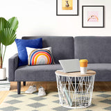 Sofá Futón color Gris Carbón con Brazos, Room Essentials