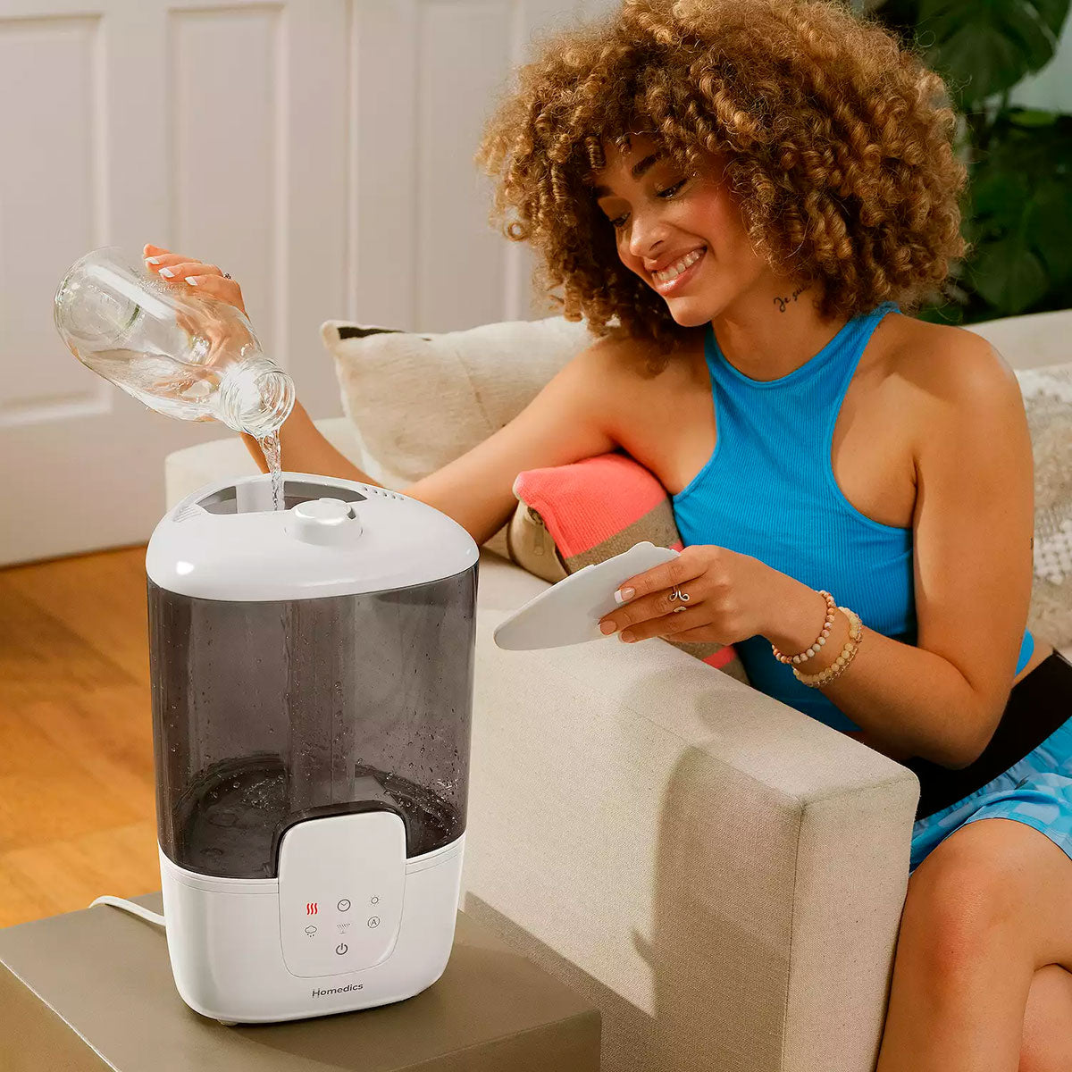 Humidificador Ultrasónico 2G de Niebla Cálida, Homedics