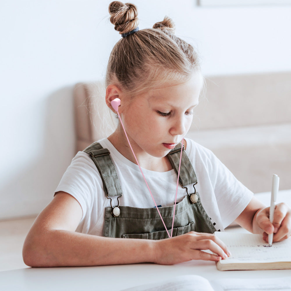 Audífonos Alámbricos color Rosa para Niños