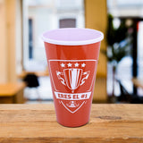 Vaso de Plástico "Eres el #1" color Rojo 852ml. Día del Padre