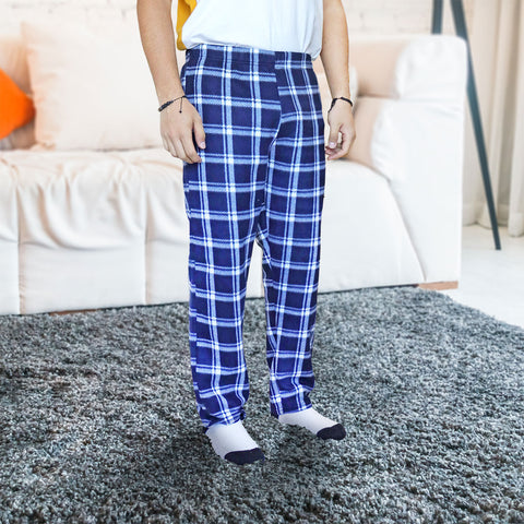 Pantalón de Pijama color Azul con Blanco para Caballero