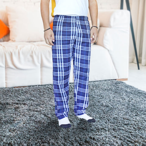 Pantalón de Pijama color Azul Marino con Blanco para Caballero