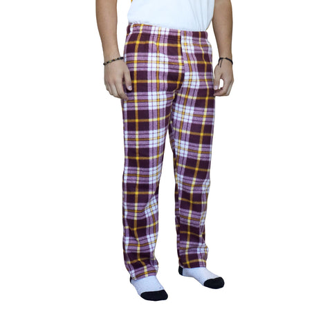 Pantalón de Pijama color Vino con Amarillo para Caballero