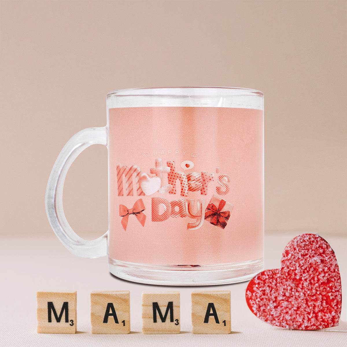 Caja con Taza de Cristal "Día de las Madres" 325ml, Día de las Madres