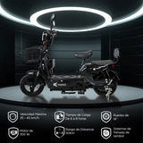Bicicleta Eléctrica Negra Kiwo GY801