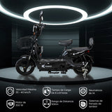 Bicicleta Eléctrica Negra Kiwo GY801