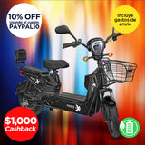 Bicicleta Eléctrica Negra Kiwo GY801