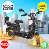 Bicicleta Eléctrica Negra Kiwo GY801