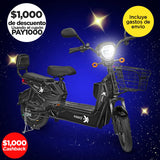 Bicicleta Eléctrica Negra Kiwo GY801