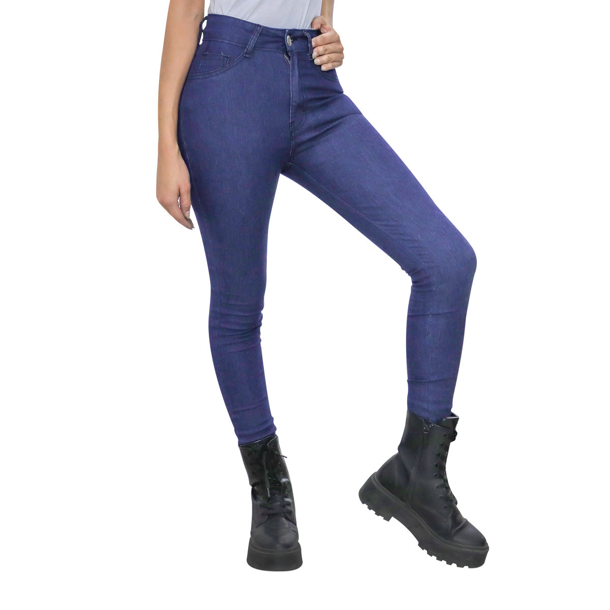 Jeans de Mezclilla Juvenil para Dama, color Azul Marino