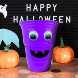 Vaso color Morado con Diseño de Halloween