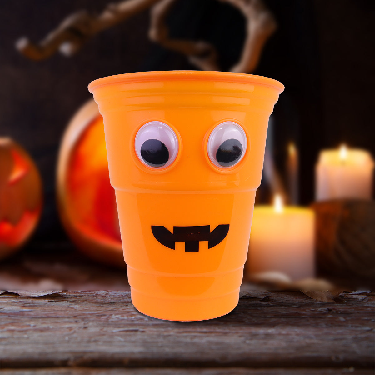 Vaso color Naranja con Diseño de Halloween