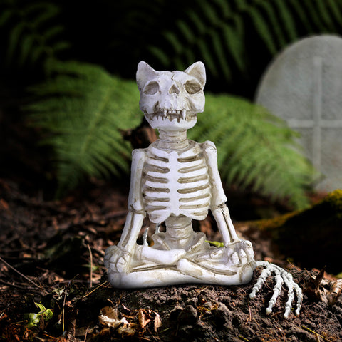 Esqueleto de Gato Decorativo para Halloween