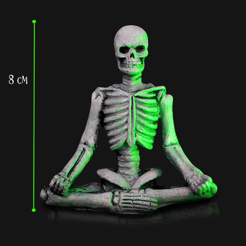 Decoración de Esqueleto en Posición de Meditación