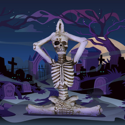 Decoración de Esqueleto en Posición de Yoga