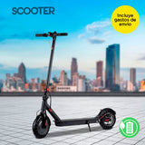 Scooter Plegable Kiwo Color Negro, Motor 250w, Velocidad Máxima 25km/h