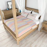 Juego de Sábanas Matrimoniales, Color Rosa y Lila