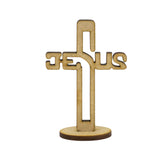 MDF Decorativo Cruz Jesús 10cm