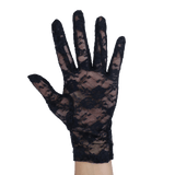 Guantes Negros Calados con Encaje para Disfraz