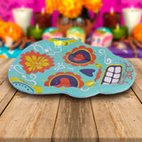 Platos Desechables con Diseño Temático de Día de Muertos