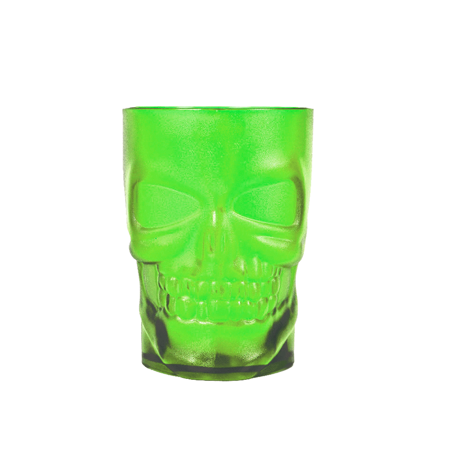 Vaso con Diseño de Calavera para Halloween, color Verde