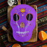 Plato con Diseño de Calavera de Azúcar color Morado