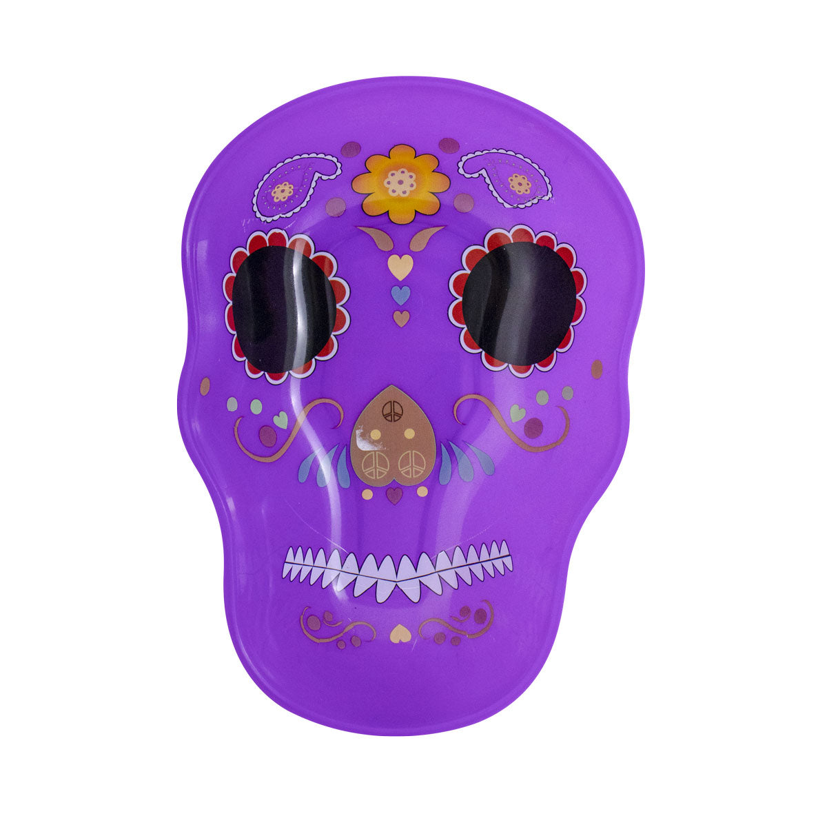 Plato con Diseño de Calavera de Azúcar color Morado