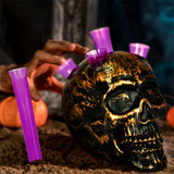 Calavera Dorada Decorativa para Fiestas de Halloween.