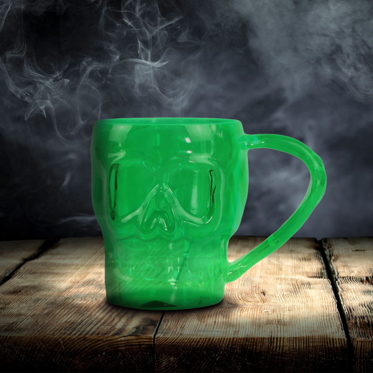 Taza color Verde en Forma de Calavera