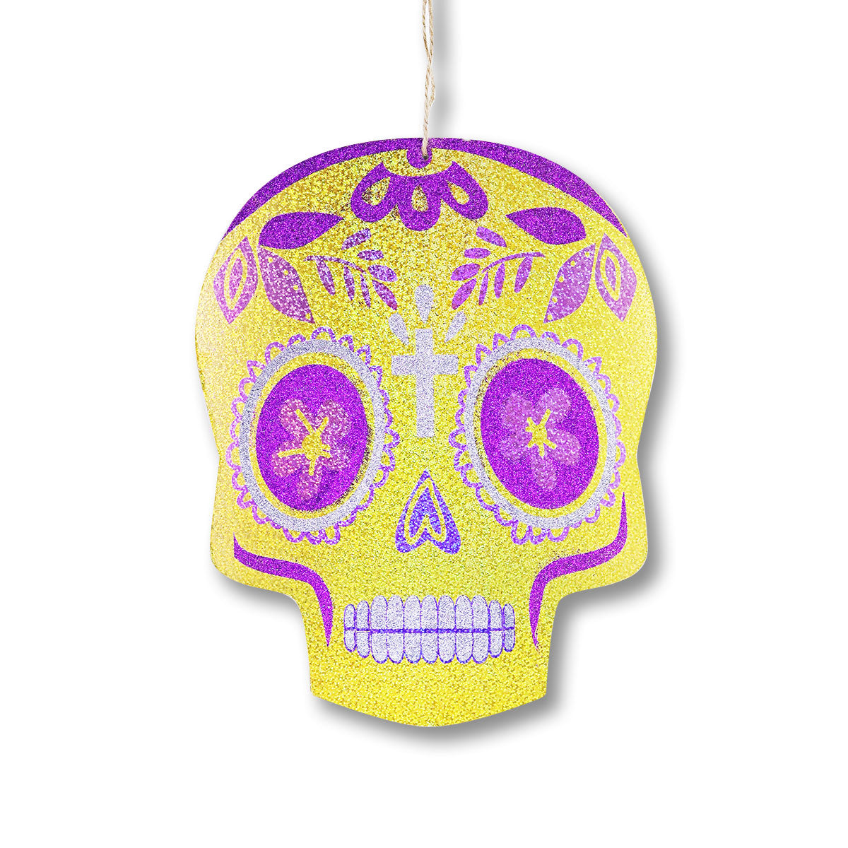 Decoración Colgante de Catrina color Amarillo para Día de Muertos
