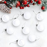 Esferas Navideñas color Blanco, 9 pzas.
