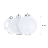 Esferas Navideñas color Blanco, 9 pzas.