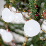 Esferas Navideñas color Blanco, 9 pzas.