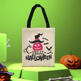 Bolsa de Yute para Dulces con Diseño de Halloween