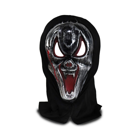 Máscara color Plata con Rojo para Disfraz de Halloween
