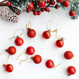 Kit de Esferas Navideñas, 12 pzas, Color Rojo
