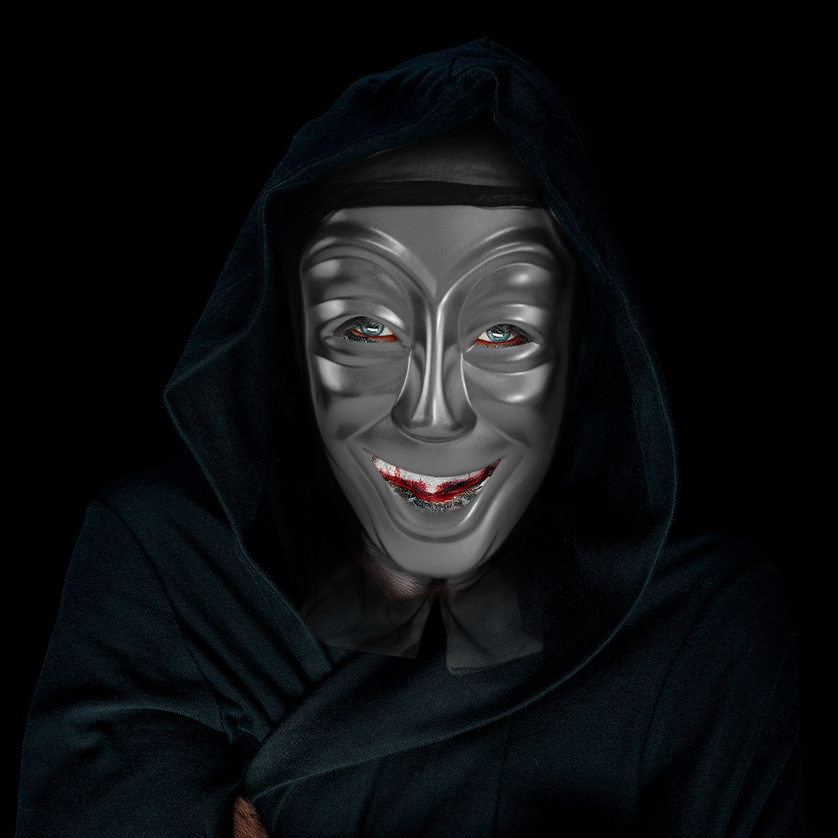 Máscara de Teatro color Plata para Halloween
