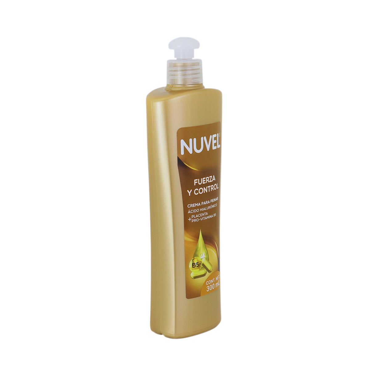 Nuvel, Crema para Peinar, Fuerza y Control, 300ml