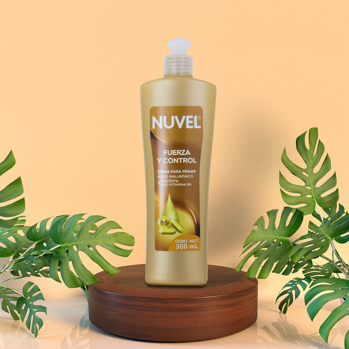 Nuvel, Crema para Peinar, Fuerza y Control, 300ml