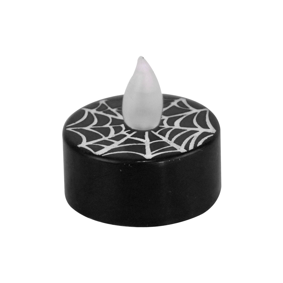 Set de 2 Velas color Negro con Estampado de Telaraña