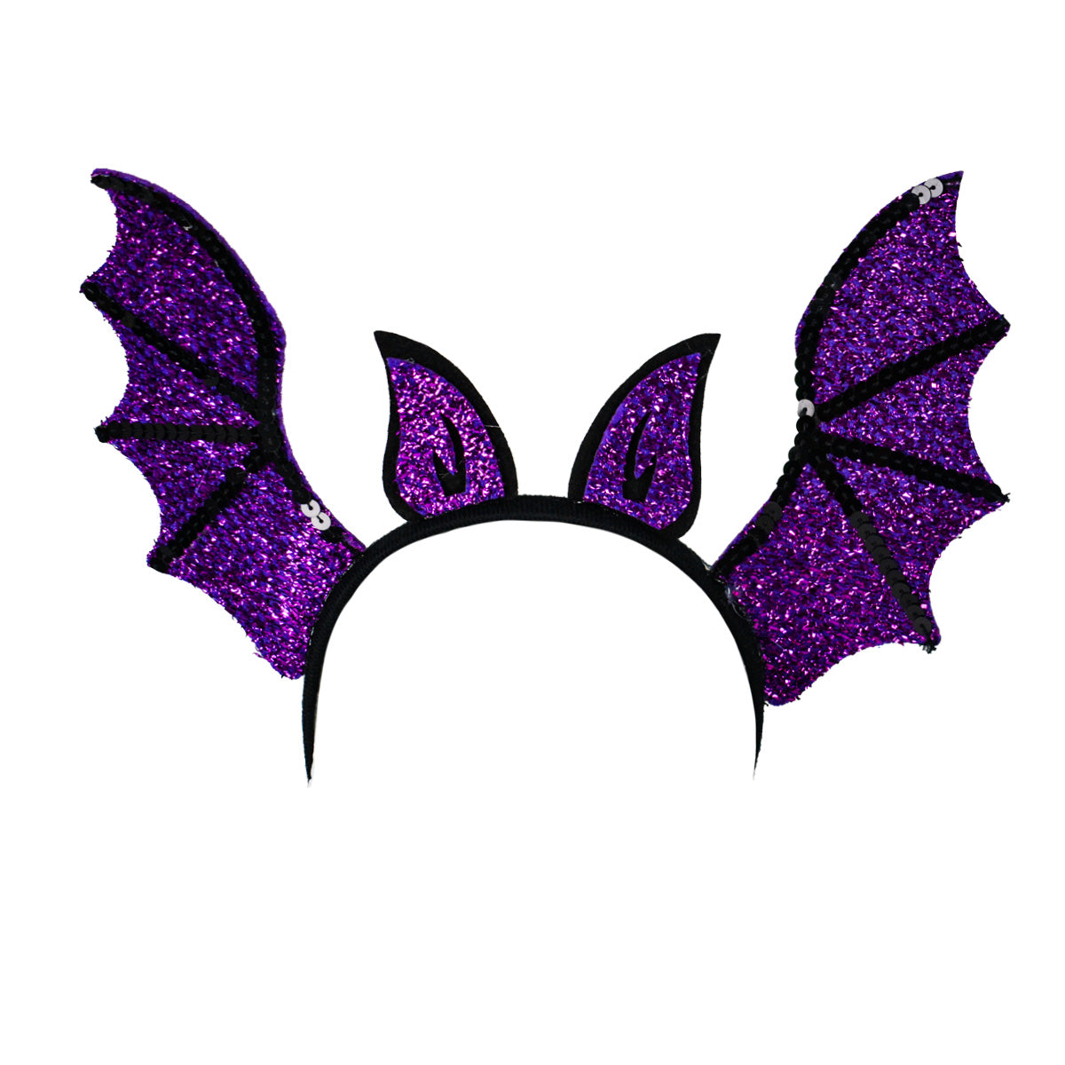 Diadema de Murciélago con Glitter color Morado