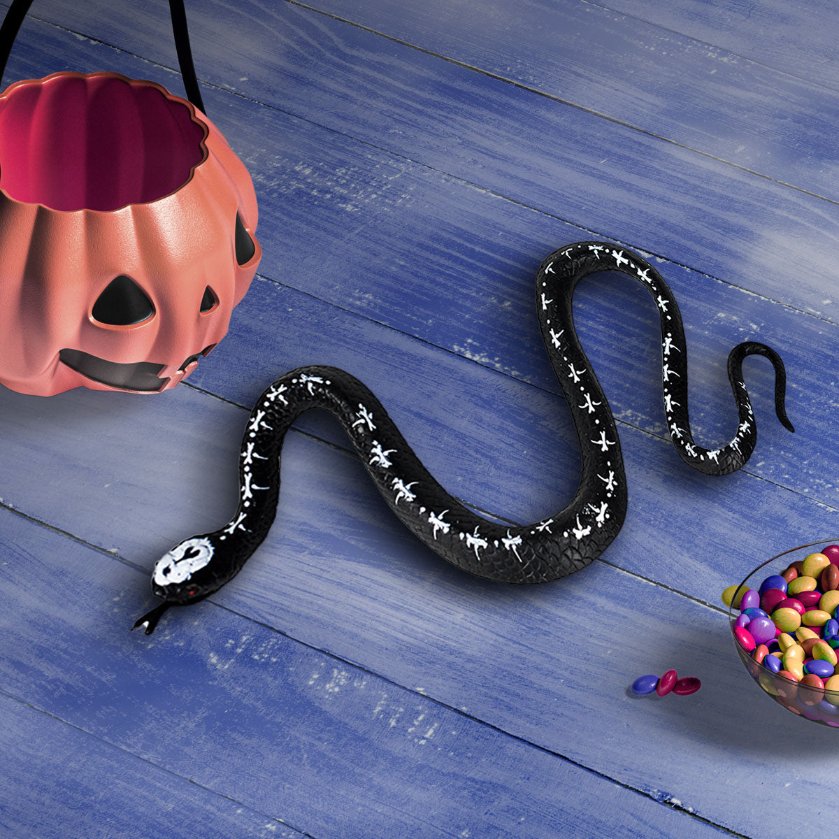 Serpiente de Plástico color Negro para Halloween